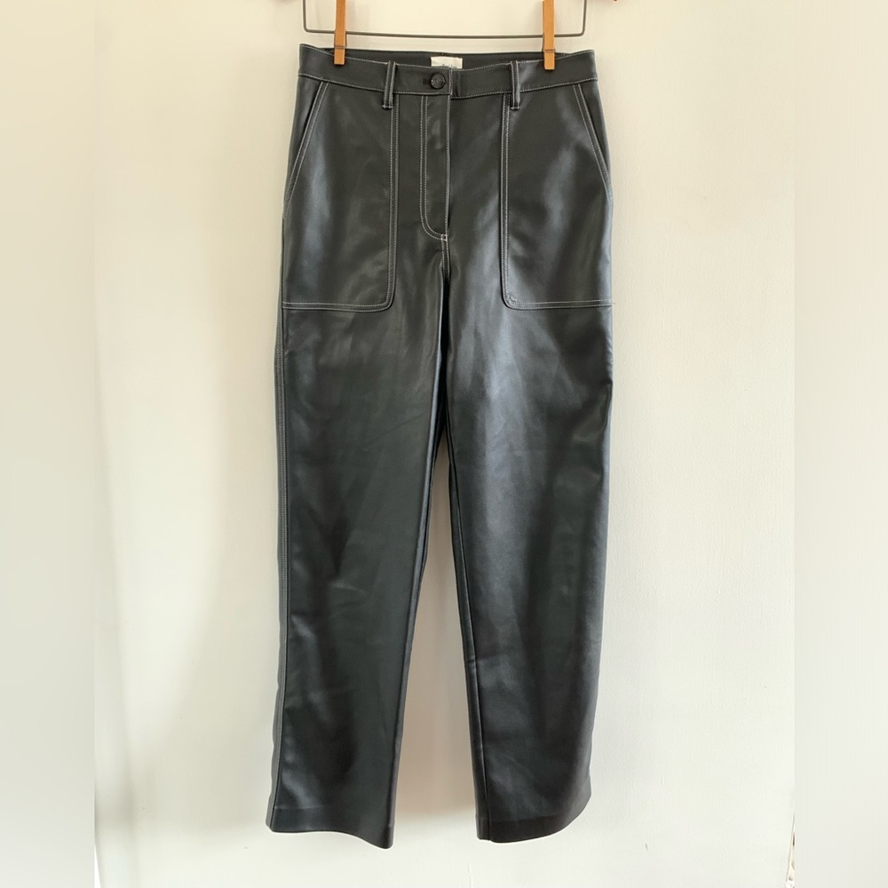 Wilfred Free black faux leather pants size 6